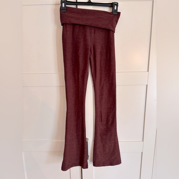 Beyond Yoga Spacedye Foldover Bootcut Pant Leggings in Brown Size XS - Picture 1 of 4